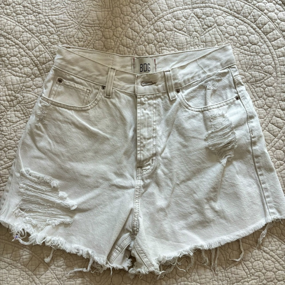 Urban Outfitters BDG White A Line Denim Shorts